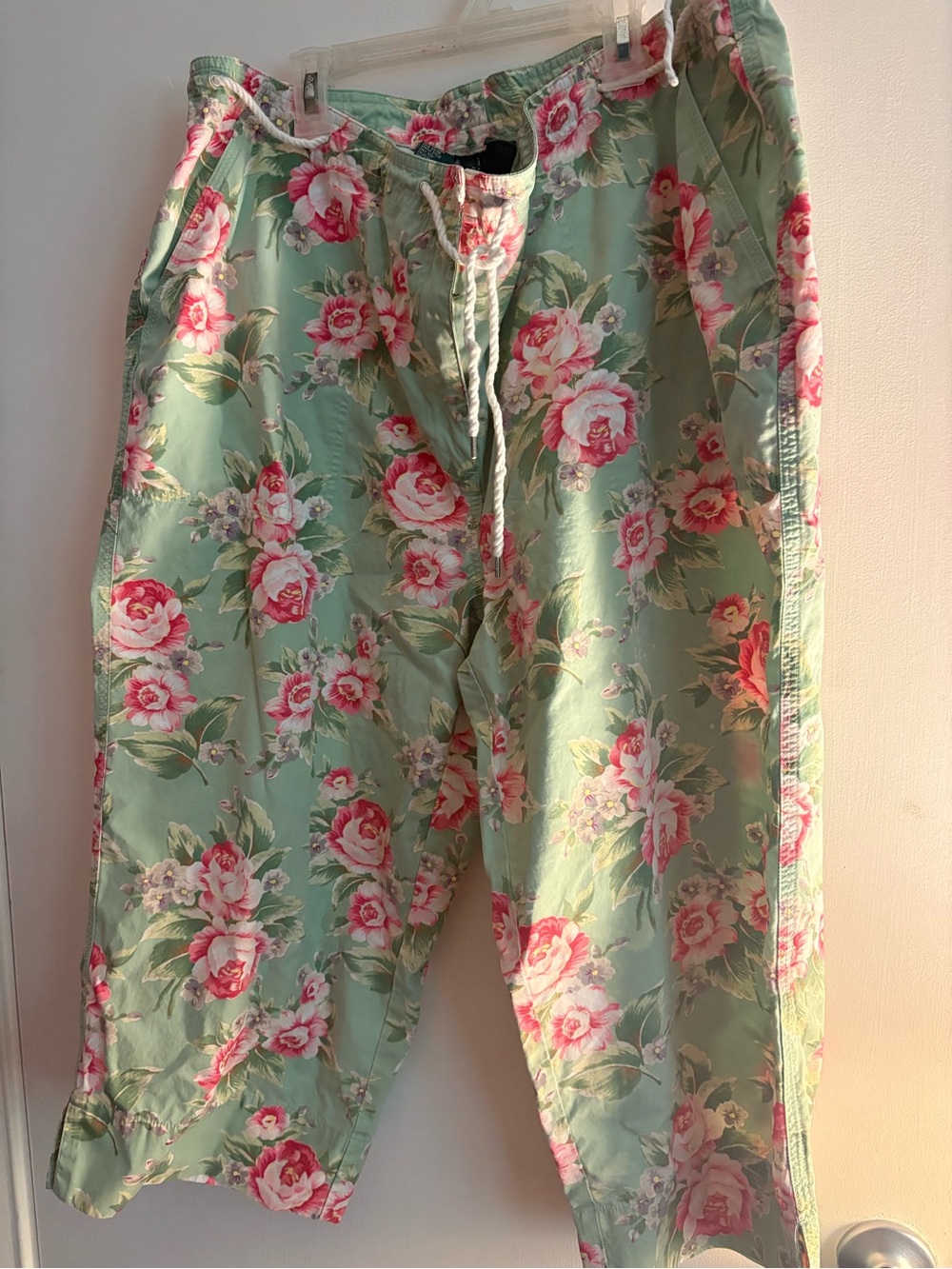 Ralph Lauren Plus Mint Green Floral Capris
